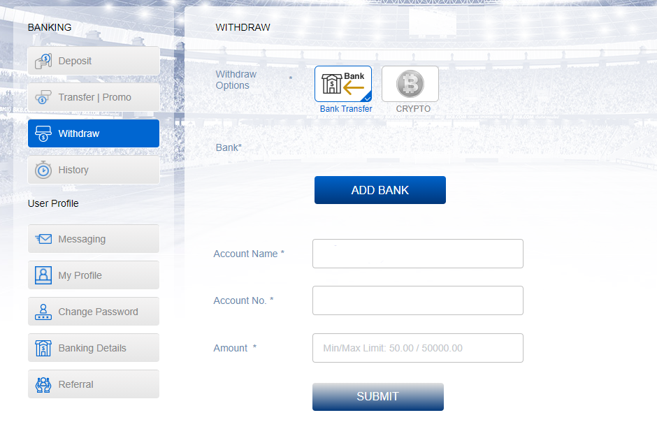 withdraw bank mega888